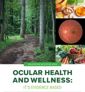 Cover of new ocular health and wellness education initiative, which includes a PDF booklet and webinar.