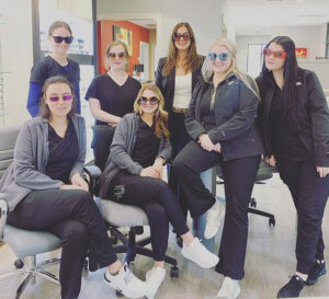 Dr. Martin's optical team. Dr. Martin says that the right optical inventory management approach makes all the difference to the profitability of most eyecare practices.