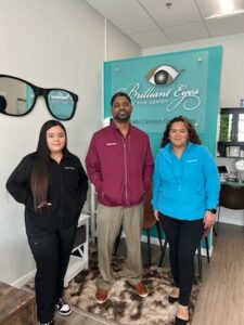 Davison with members of the practice team of Brilliant Eyes, where he is a partner. The technology Davison created, Paradeyem greatly enhances both staff efficiency and the patient experience.